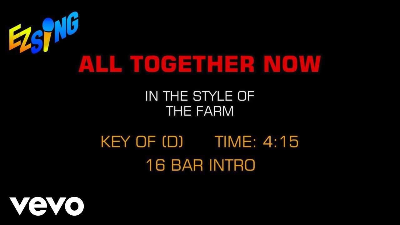 The Farm All Together Now Karaoke Youtube