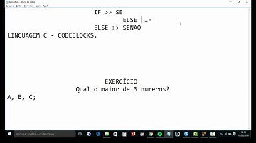 Usando IF, ELSE IF e ELSE - Linguagem C. (Codeblocks)