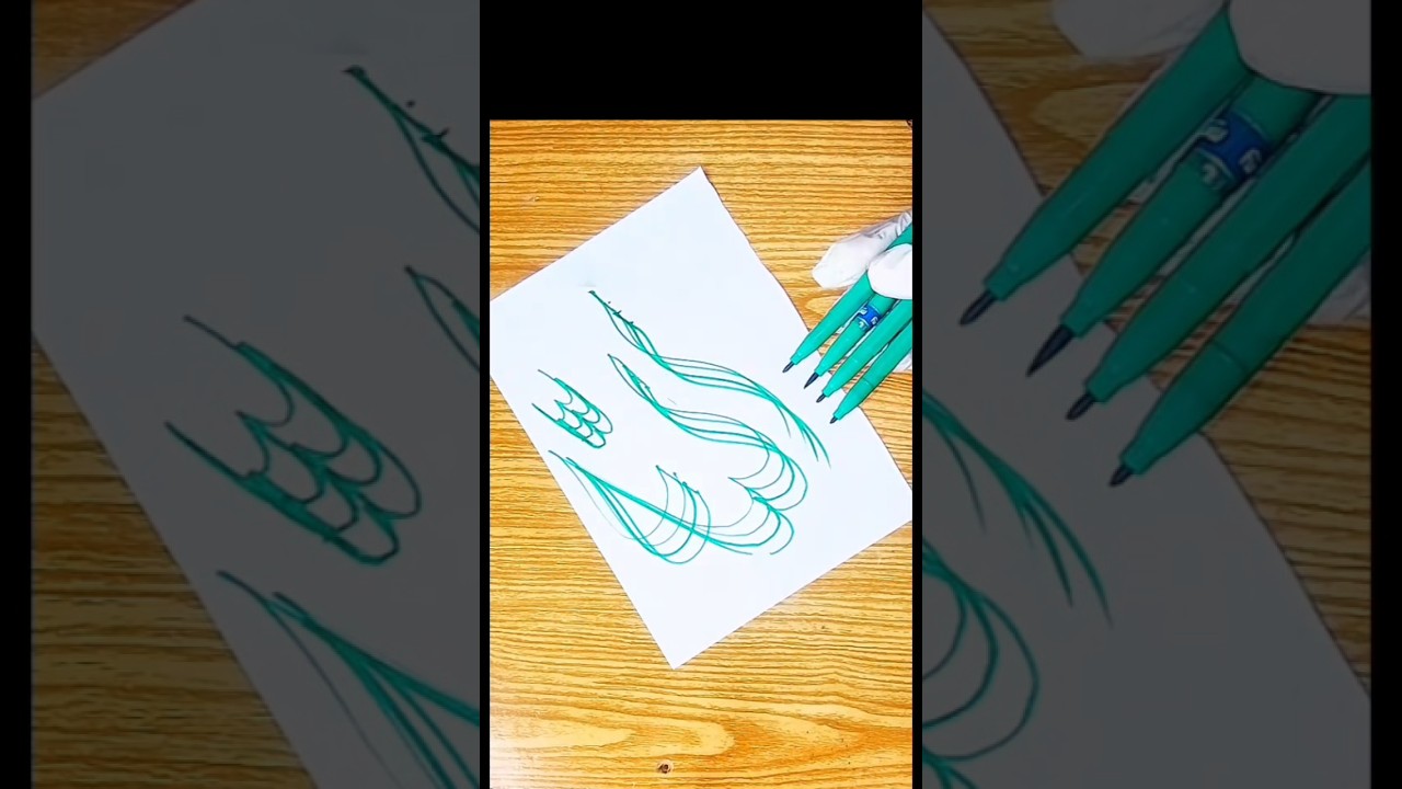 Allah Name Calligraphy 💚 | Green Marker Arabic Art | Beautiful Islamic Calligraphy