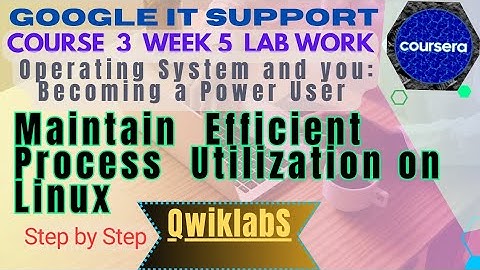 Maintain Efficient Process Utilization on Linux|Qwiklabs|Course 3 Week 5|Operating System and you