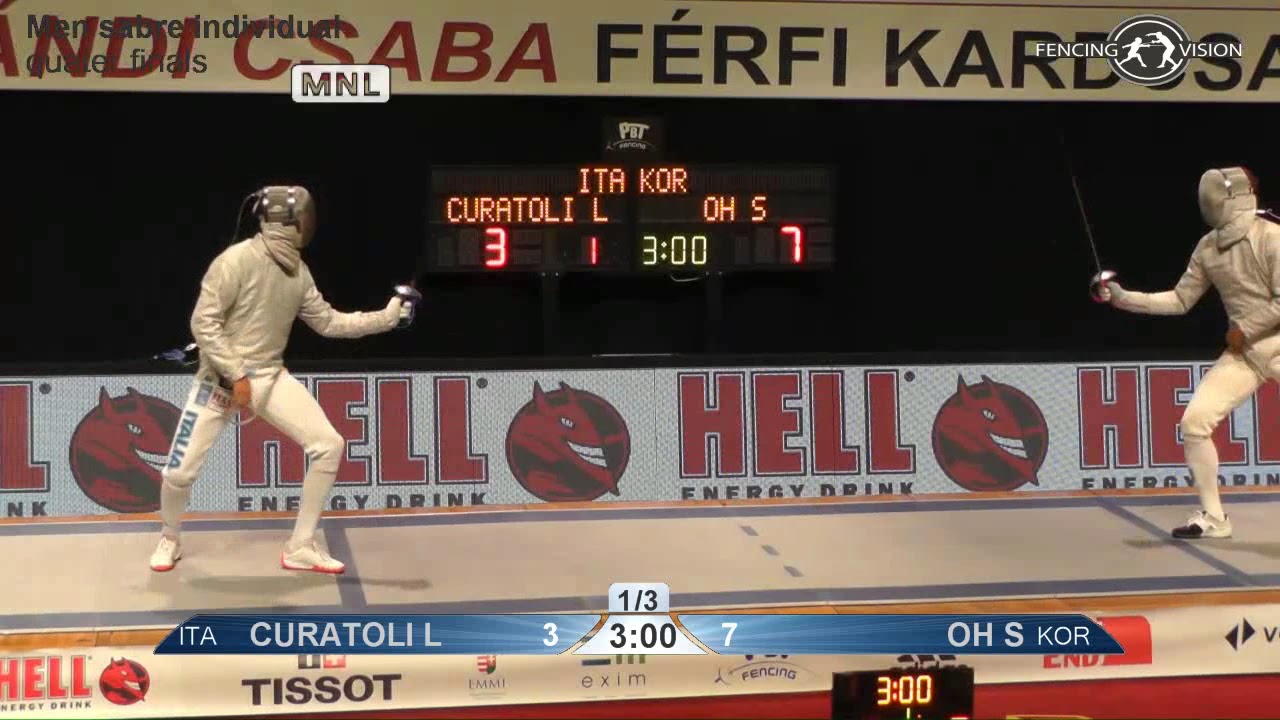 2018 163 M S Individual Gyoer HUN World Cup T08 03 podium CURATOLI ITA vs OH KOR