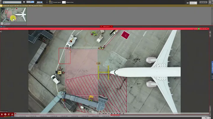 "Object in restricted zone" alert with Axxon One Intelligent VMS