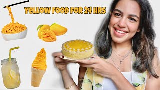 Only Ate Yellow Food for 24 Hours | How I edit my mini videos