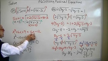 M1110 Chap 7.6 Solving Radical Equations
