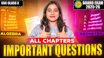 🔥 Std 10th Algebra + Geometry IMP Questions for Board Exam 2025-26 | MUST Solve 💯📚