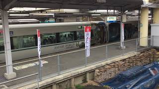 パンダくろしおが紀伊田辺駅を発車！