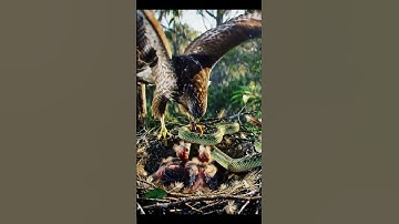 AI Shorts Prompt: Bird Vs Snake fight in nest  #wildlife