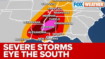 Potential Tornado Outbreak With Hurricane-Force Wind Gusts Threatens The South