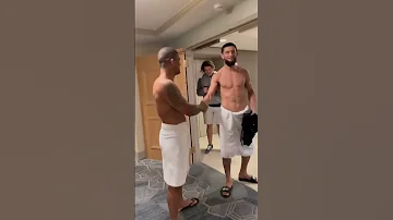 Gilbert Burns And Khamzat Chimaev Cross Paths Ahead Of UFC 273 