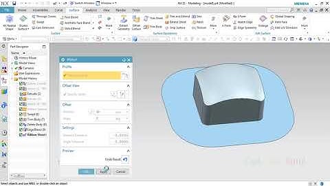 NX 11 | 3D Modeling Tamil | 37. Ribbon builder