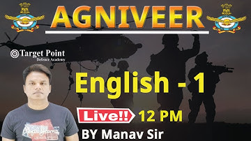 English | Agniveer 2022 | Manav Sir | Target Point Defence Academy Jaipur