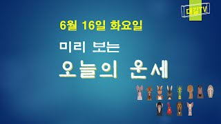 오늘의 운세 #6월16 #화요일 #띠별운세 #일진 #