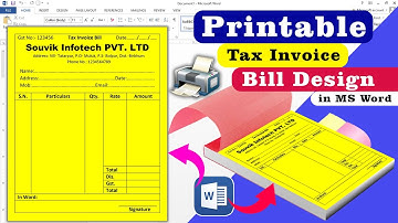 How to make Bill Book in MS Word | Bill Invoice in MS Word | MS Word Tutorial