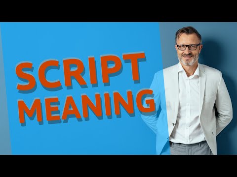 Script | Meaning of script