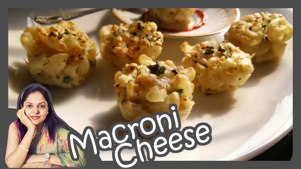 Air Baked Macaroni Cheese Cups Recipe | Air fryer recipes by Healthy Kadai