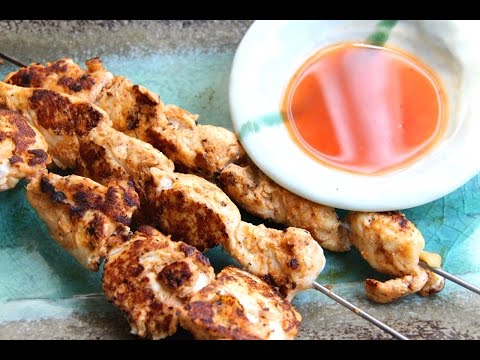 Red Curry Chicken Skewers
