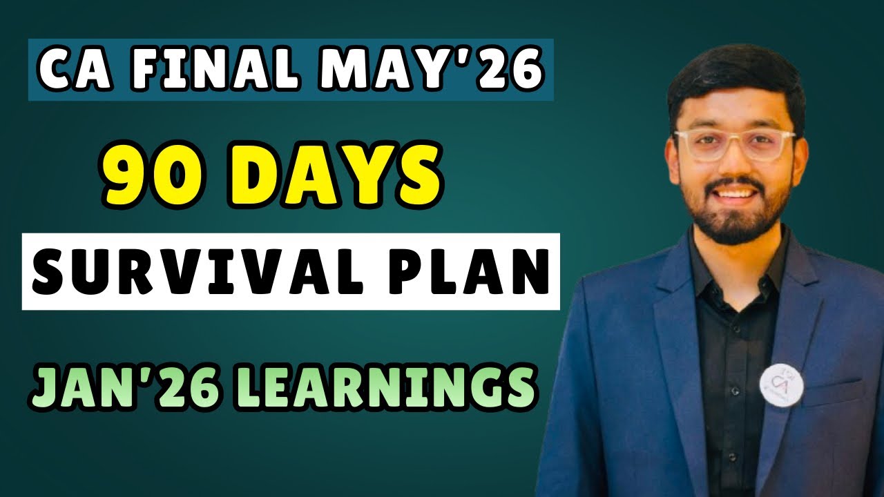 Sudhar Jao, Abhi Bhi Time Hai | One Stop Guidance & Strategy | CA Final May’26 exam | 75 Days Plan