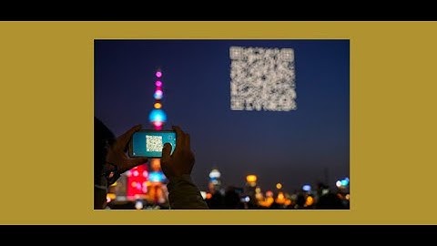 A Giant QR code as a drone-marketing move in Shanghai!