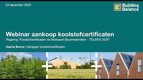 Webinar aankoop koolstofcertificaten - Regeling Stimulering Vezelteelt