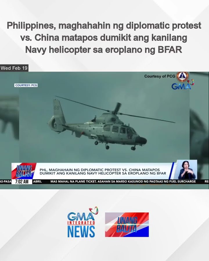 Philippines, maghahahin ng diplomatic protest vs. China matapos dumikit ang... | Unang Balita