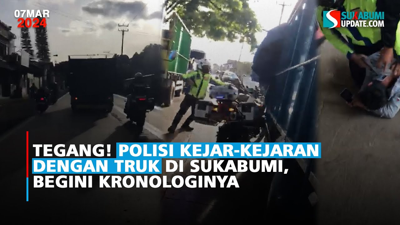 Tegang! Polisi Kejar-kejaran dengan Truk di Sukabumi, Begini Kronologinya