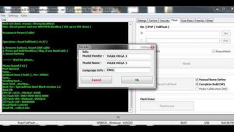 Maxx Mega 3 SPD 6531 Read Flash File / Read Security Code & Boot Key With Cm2