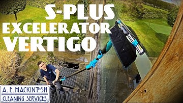 Traditional Window Cleaning Squeegee Pole Combo! S Plus Channel + Excelerator Handle + Vertigo Pole