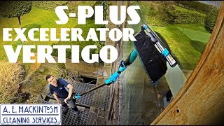 Traditional Window Cleaning Squeegee Pole Combo! S Plus Channel + Excelerator Handle + Vertigo Pole