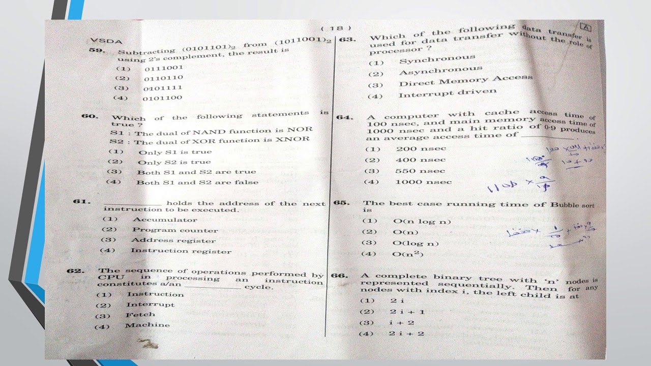 GRAMA SACHIVALYAM DIGITAL ASSISTANT QUESTION PAPER 2019 YouTube