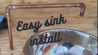 Cargo Trailer Conversion.  DIY Easy sink install.   Part 8