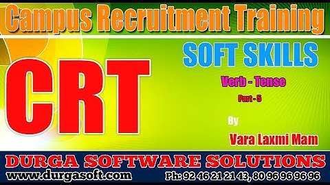 Campus Recruitment Training (CRT) ||Softskills||Verb-Tense Part - 10
