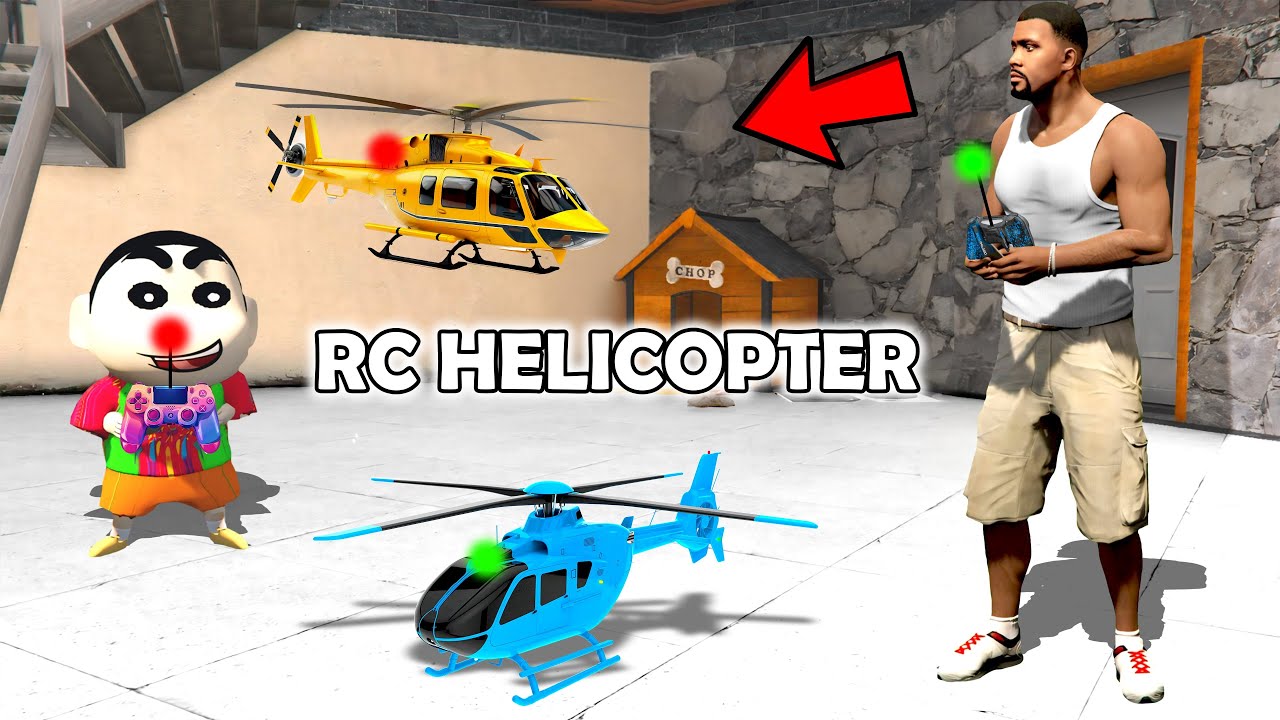 GTA 5 : Franklin and Shinchan Trying To Make RC Mini Helicopter In GTA 5 ! (GTA 5 Mods)