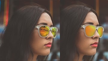 How to remove sunglass reflection in photoshop