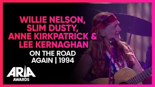 Video thumbnail of "Willie Nelson, Slim Dusty, Anne Kirkpatrick & Lee Kernaghan: On The Road Again | 1994 ARIA Awards"