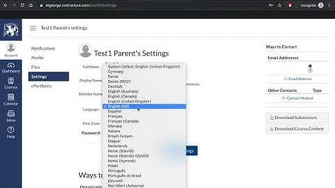Canvas Tutorial: CHANGING NAVIGATION LANGUAGE