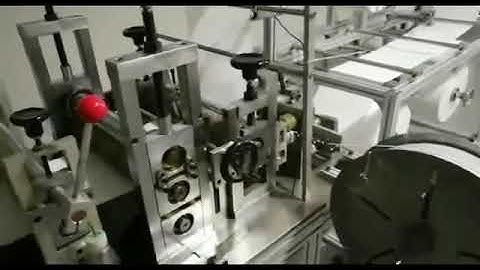 Video of folding face mask machine