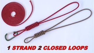 Single Strand 2 Closed Loops  Make a West Country Whipping Paracord Lanyard / Key Fob  DIY CBYS
