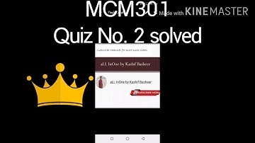 MCM301 Quiz no 2 foll solved.