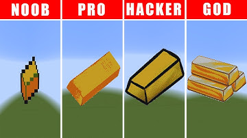 PIXEL ART NOOB VS PRO VS HACKER VS GOD GOLD INGOT IN MINECRAFT