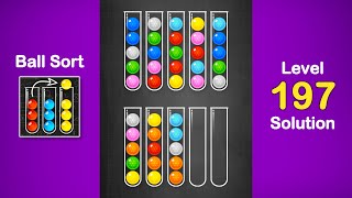Ball Sort Puzzle Solution Level 197