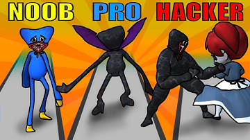 NOOB vs PRO vs HACKER in Poppy Run 3D: Play time