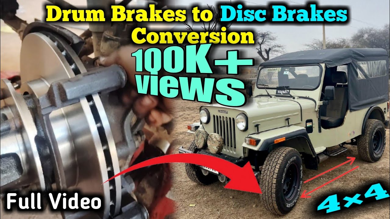 MAHINDRA JEEP FRONT & REAR DISC BRAKE INSTALLATION 🔧 Full video