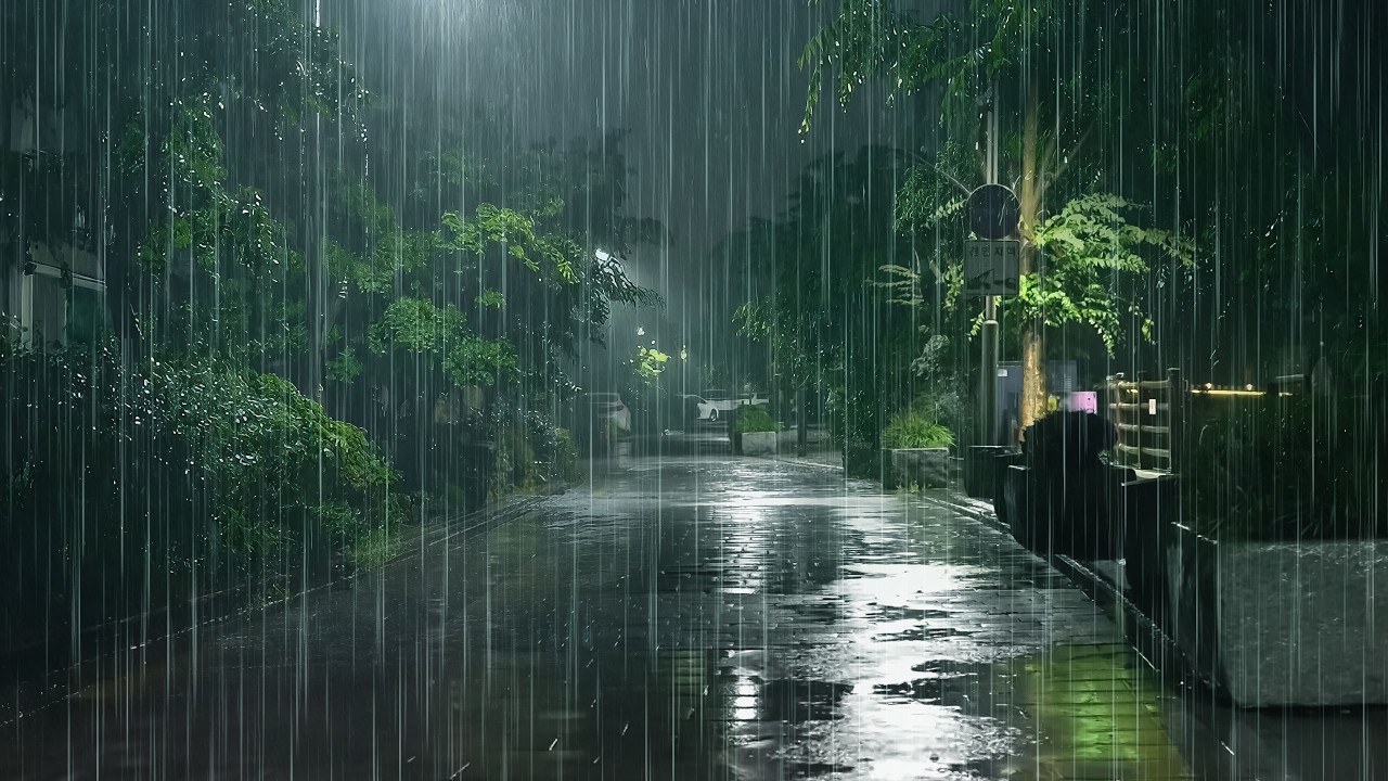 Deep Sleep Instantly with Heavy Rain & Soft Thunder at Night | Steady ASMR Rain