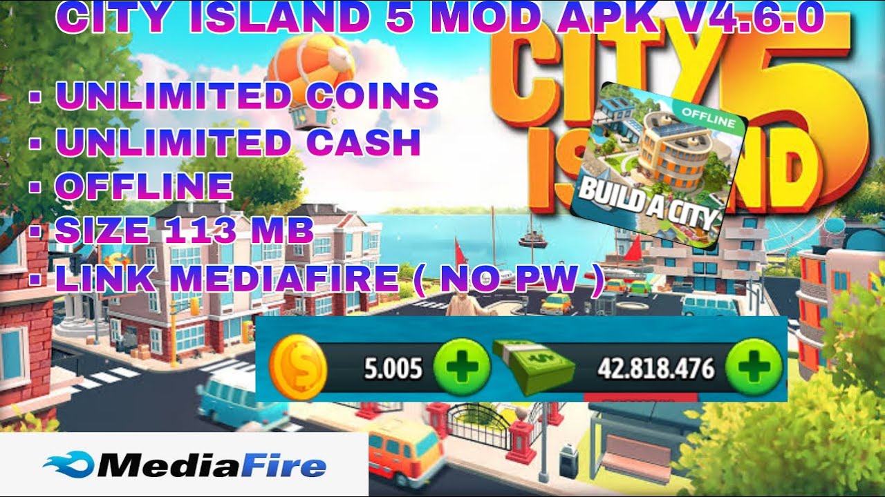 CITY ISLAND 5 MOD APK V4.6.0( UNLIMITED CASH, COINS )