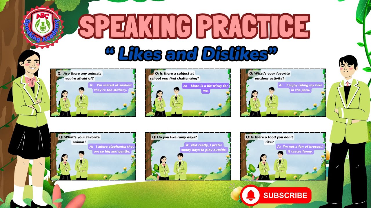 Speak English with Kids | Likes and Dislikes Conversation Practice ...