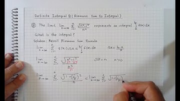 Definite Integrals 8 Riemann Sum to Integral