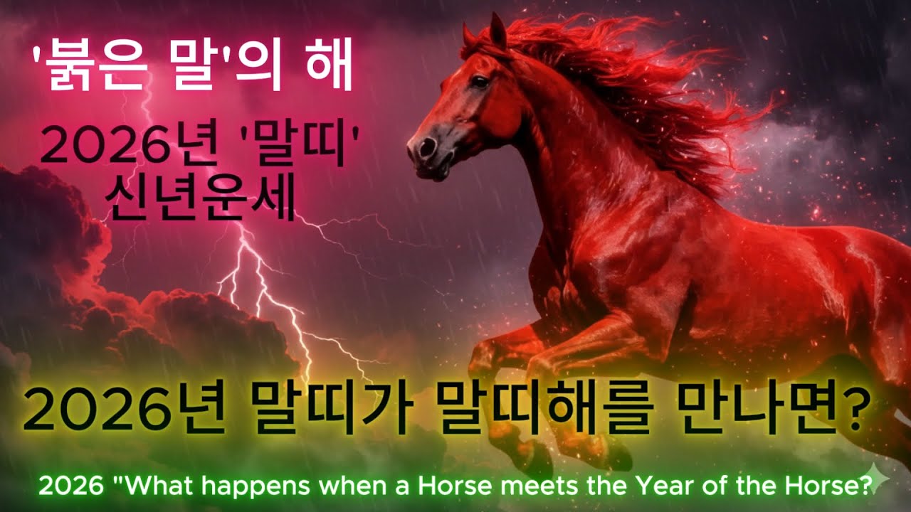 *** "말띠가 말띠해를 만나면?" 2026년 모든 말띠가 소름 돋게 소름 돋는 이유. 2026년 말띠생들의 신년운세 총정리 ( 오직 말띠만을 위한 팝송 10곡)