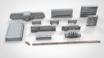 sci fi Architecture kitbash 22