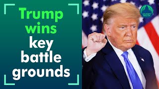 Trump wins a series of battle grounds including Florida, Ohio and Iowa
