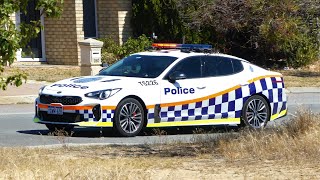 *3 Sirens!  KIA Stinger Police Car Responding, Atwell W.A. 10 Jan 2020